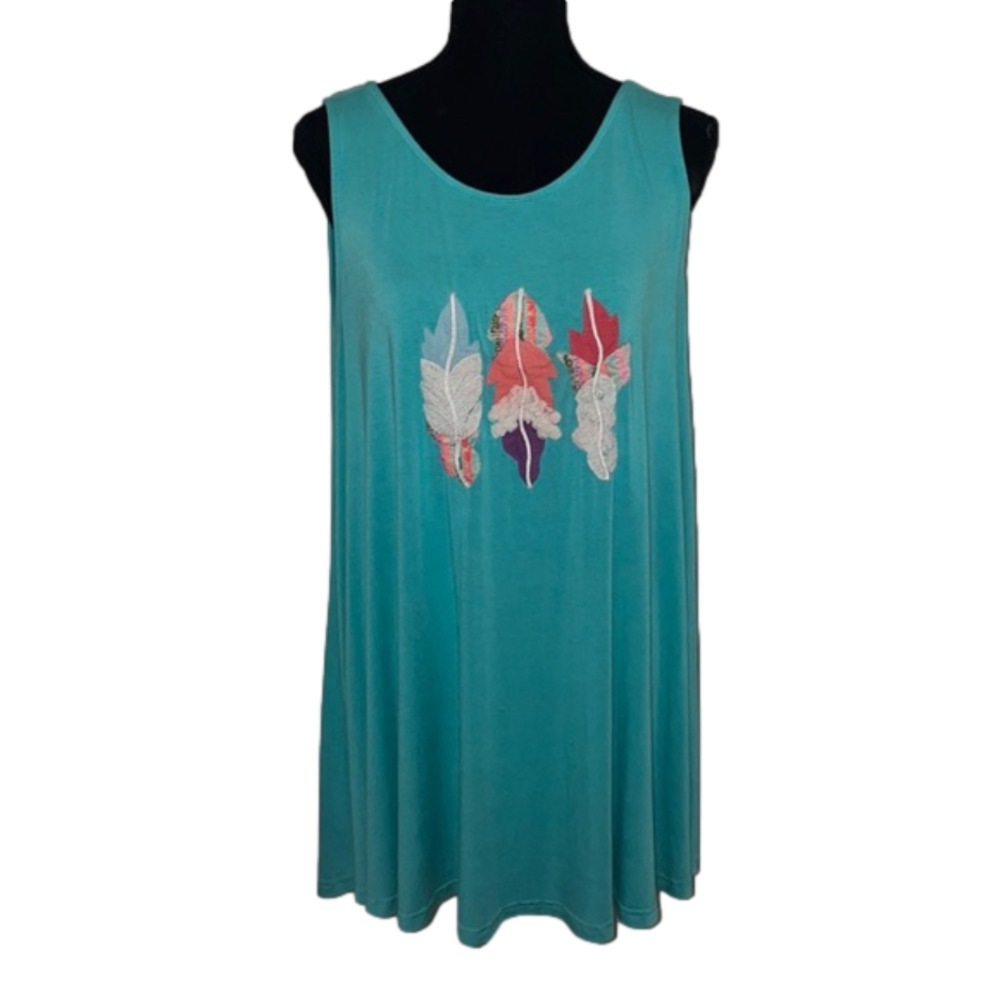 Judith March Embroidered Swing Tank LONG